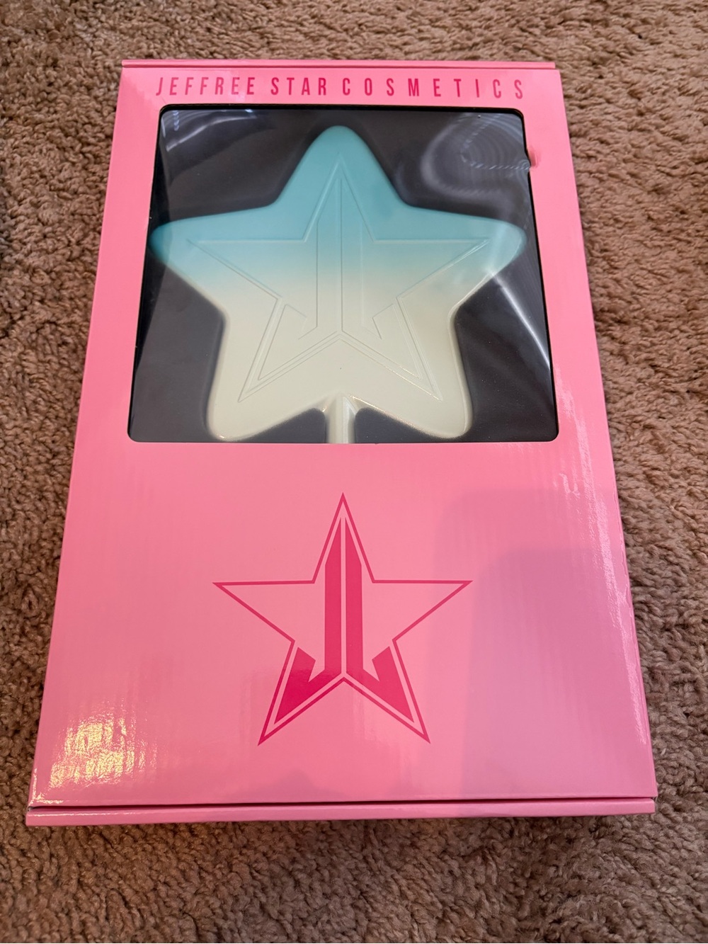 Jeffree Star Pink Branded Hand Mirror Packaging